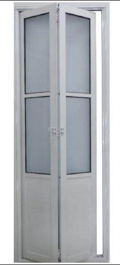 Imagem de Porta Lambril Camarão Alumínio Branco 2.10 X 0.70 Linha 25 Com Vidro