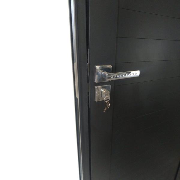 Imagem de Porta Lambril de Alumínio 210 x 90cm com Maçaneta Premium Linha 30 Lado Esquerdo Preto