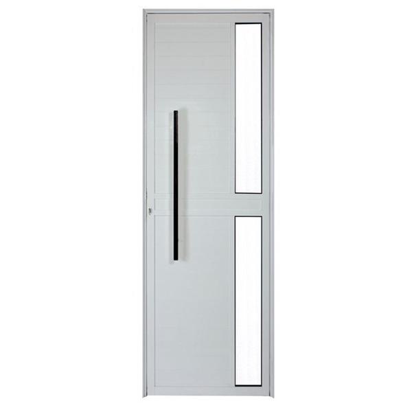 Imagem de Porta Lambril de Alumínio Branco Com Vidro e Puxador CMC Classic - Lado Direito - 2.10 (A) X 0.70 (L)