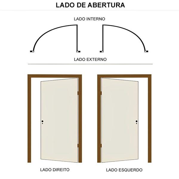 Imagem de Porta Lambril de Alumínio Branco com Visor e Puxador Hale Esquadrias - Lado Esquerdo - 2.10 (A) X 0.80 (L)