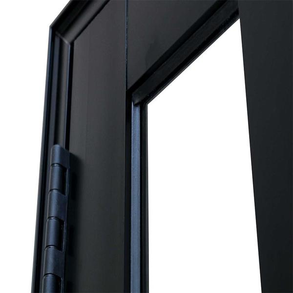 Imagem de Porta Lambril de Alumínio Preto Com Vidro e Puxador CMC Classic L30 - Lado Esquerdo - 2.10 (A) X 1.00 (L)