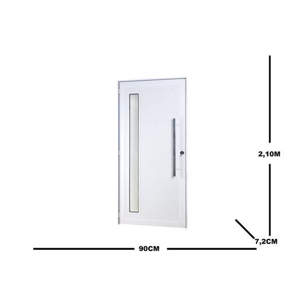 Imagem de Porta Lambril de Giro com Puxador e Visor Direita Topsul 210x90cm Esquadrisul