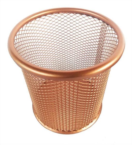 Imagem de Porta Lapis Aramado Redondo Rose Gold 10Cm