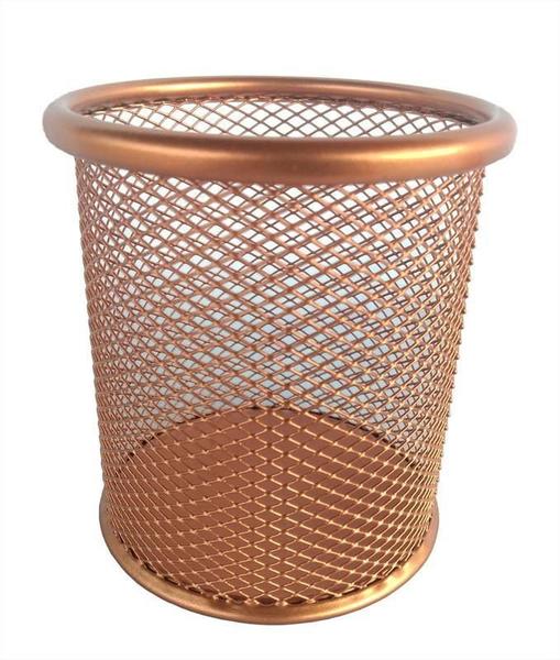 Imagem de Porta Lapis Aramado Redondo Rose Gold 10Cm