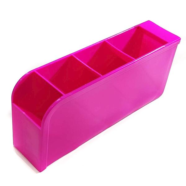 Imagem de Porta Lápis Treco Organizador Mesa Escritório Caneta rack - Rosa