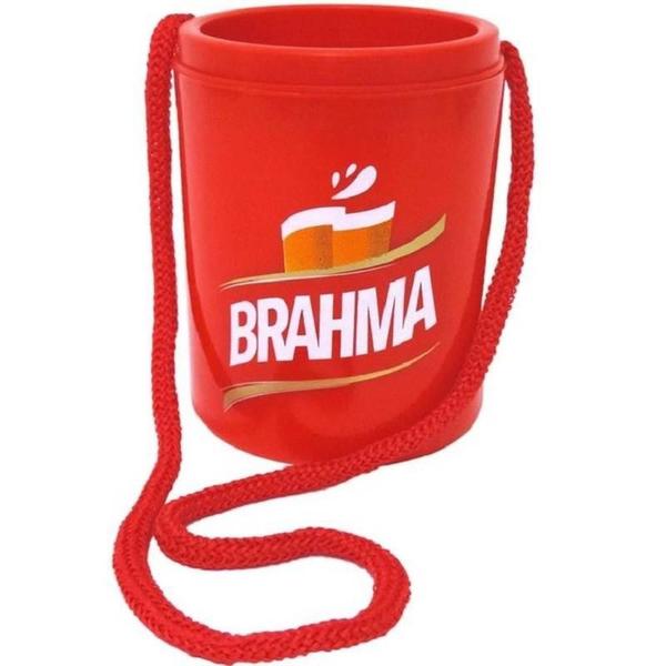 Imagem de porta lata 350ml  Brahma poliestireno expandido com cordão 2 unidades