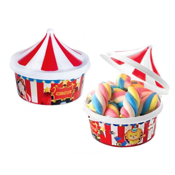 Imagem de Porta Lembrancinhas de Festas Colorido Circo - Kit com 4