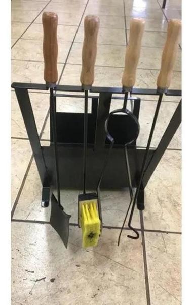 Imagem de Porta Lenha Guindani Com Kit De Limpeza Para Lareiras