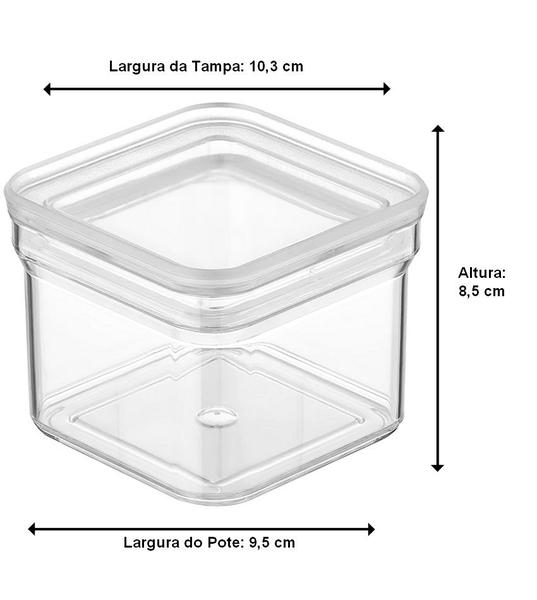 Imagem de Porta Mantimento 500ml 8cm Altura Por 10,3cm Largura Em Plástico