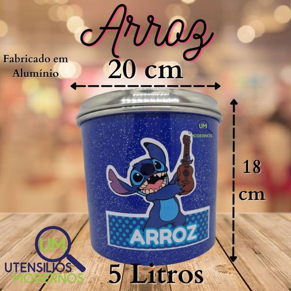 Imagem de Porta Mantimentos em Alumínio Stitch Azul