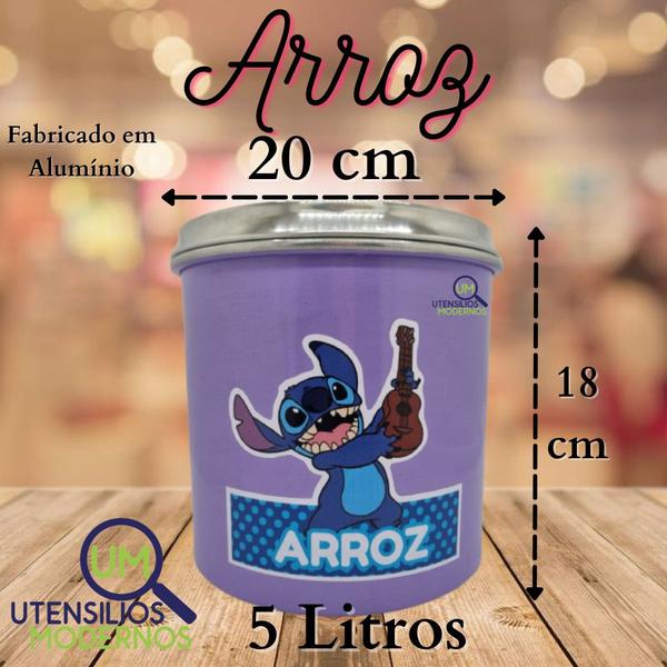 Imagem de Porta Mantimentos em Alumínio Stitch Lilas