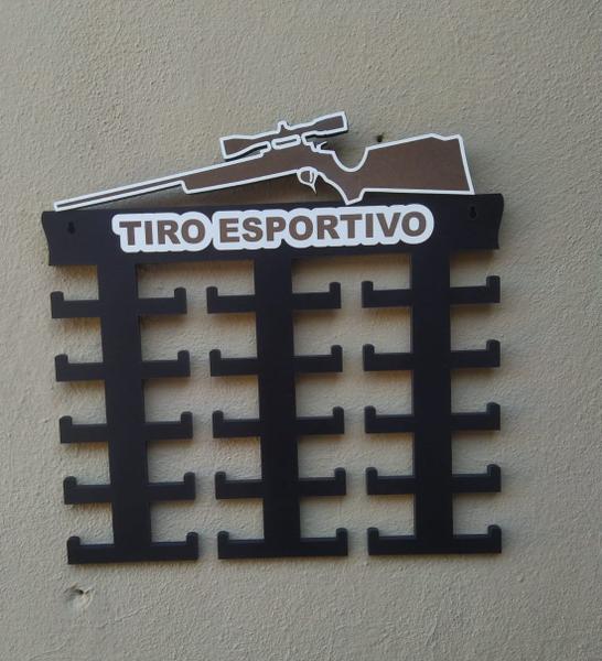 Imagem de Porta medalha esportivo 35x35 mdf preto 6mm