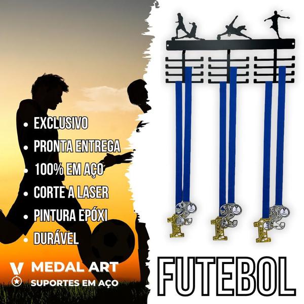 Imagem de Porta Medalhas em Aço - Futebol Masculino