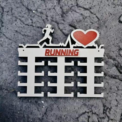 Imagem de Porta Medalhas Feminino Running Mdf 6mm Corrida