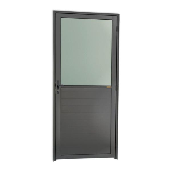 Imagem de Porta Meia Lambril Meia Vidrão Super 25 Vidro Boreal 210cm x 90cm Brimak