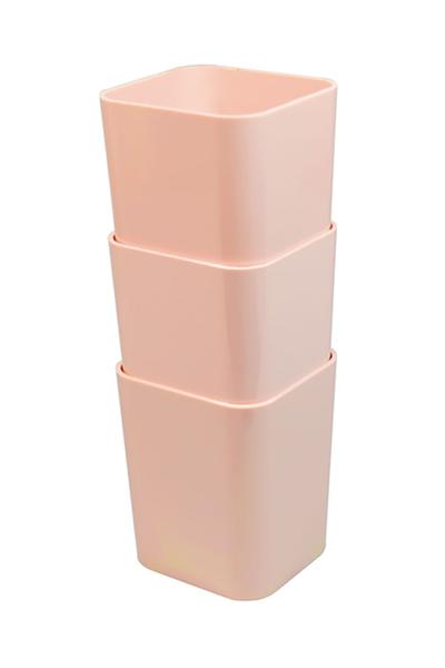 Porta Objetos Dello Kit com 03 Unidades Rosa Imagem de Porta Objetos Dello Kit com 03 Unidades Rosa