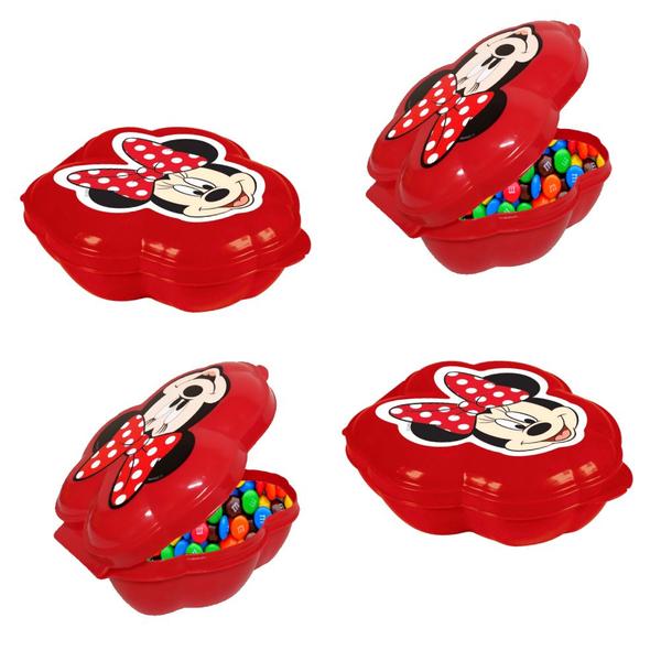 Imagem de  Porta objetos E Lanches da Minnie Disney Vermelho Kit com 4