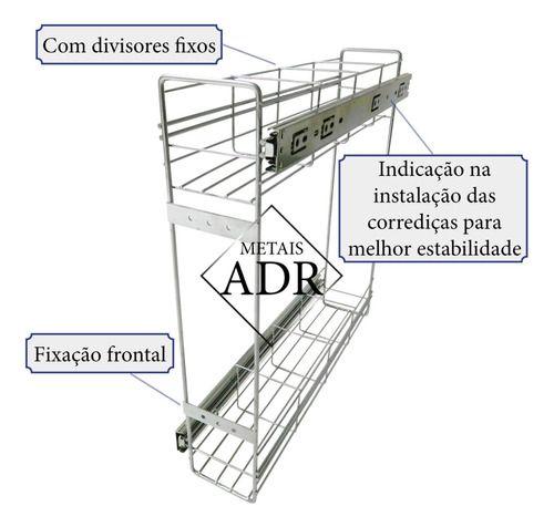 Imagem de Porta Óleo E Latas Fixação Lateral Deslizante-115x477x450mm