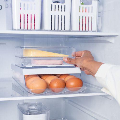Porta Organizador De Ovos Roll Clear Fresh 21 Unid Branco - Ou Imagem de Porta Organizador De Ovos Roll Clear Fresh 21 Unid Branco