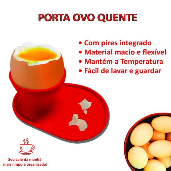 Imagem de Porta-OVO Quente C/ Pires Flexível - 8 Unidades