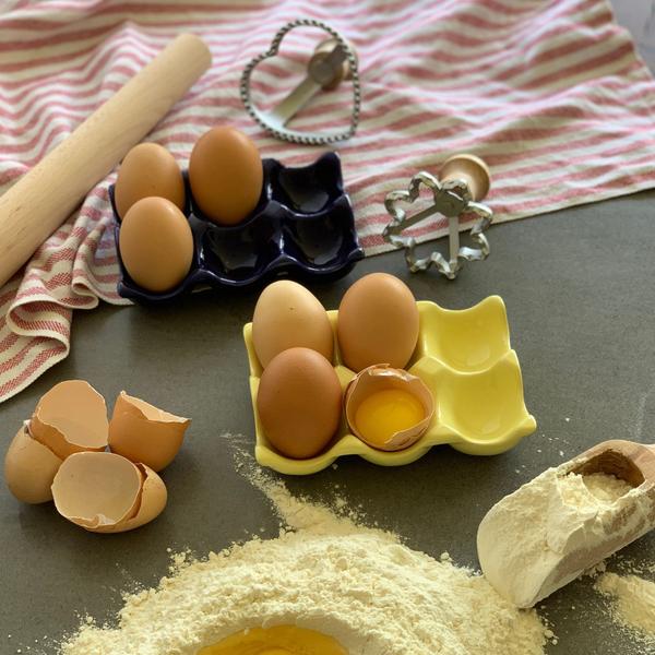 Porta Ovos de Cerâmica Cozinha Retrô - Amarelo Limão - Luiz Salvador Imagem de Porta Ovos de Cerâmica Cozinha Retrô - Amarelo Limão
