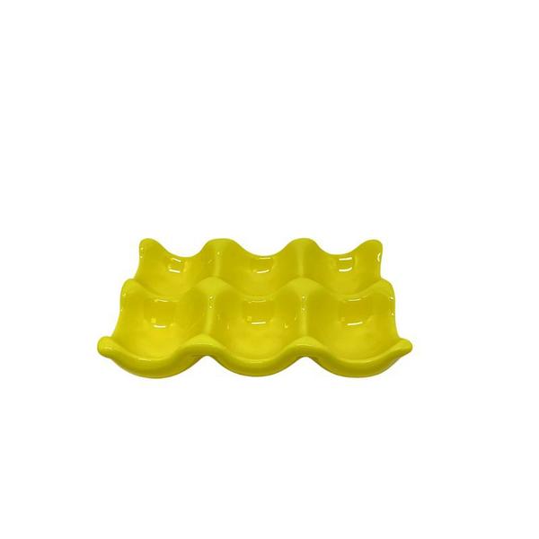 Porta Ovos de Cerâmica Cozinha Retrô - Amarelo Limão - Luiz Salvador Imagem de Porta Ovos de Cerâmica Cozinha Retrô - Amarelo Limão