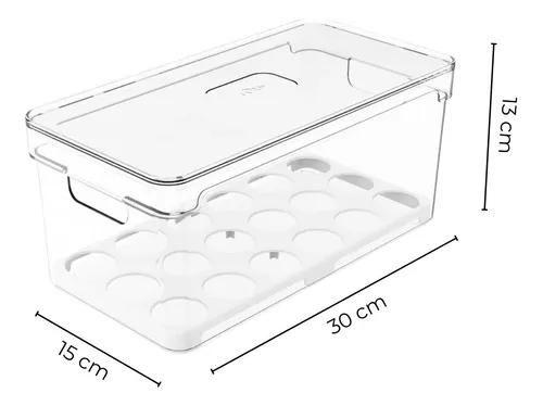 Imagem de Porta Ovos Organizador de Geladeira Cozinha Acrilico 36 Ovos