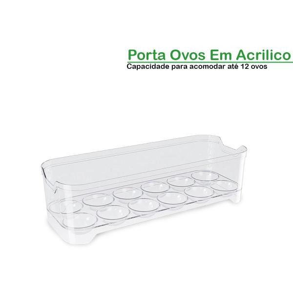 Imagem de Porta Ovos Transparente Organizador Para Cozinha Elegante Multiuso