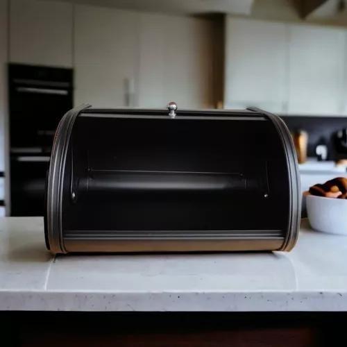 Imagem de Porta Pães Black Manhattam Bread Aço Preto Hauskraft