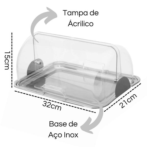 Imagem de Porta Pão Aço Inox