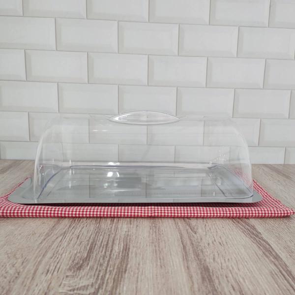 Porta Pão Versátile 2 Peças Inox Tampa Acrílico Porta Forma de Queijo Zanella Imagem de Porta Pão Versátile 2 Peças Inox Tampa Acrílico Porta Forma de Queijo Zanella