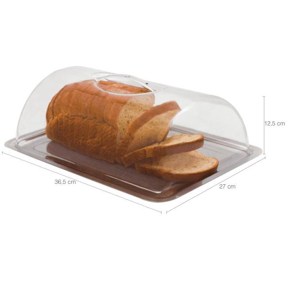 Porta Pão Versátile 2 Peças Inox Tampa Acrílico Porta Forma de Queijo Zanella Imagem de Porta Pão Versátile 2 Peças Inox Tampa Acrílico Porta Forma de Queijo Zanella