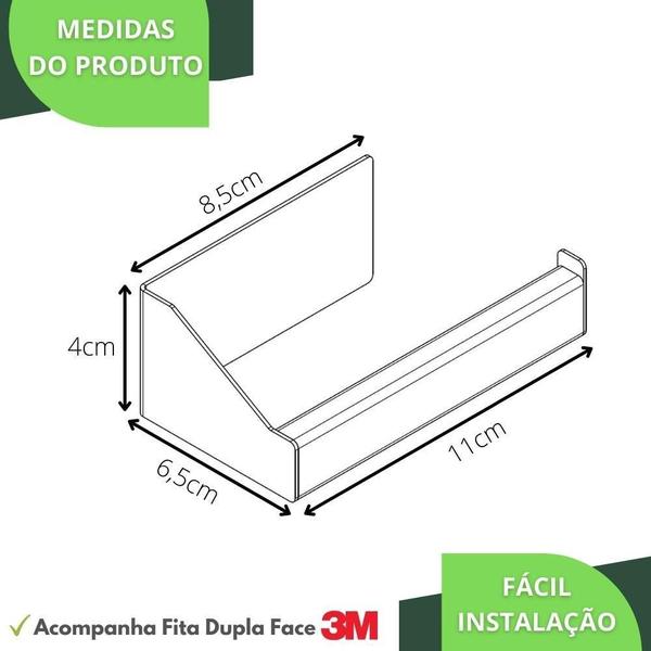 Imagem de Porta Papel Higiênico Adesivo Colar Na Parede Branco Df