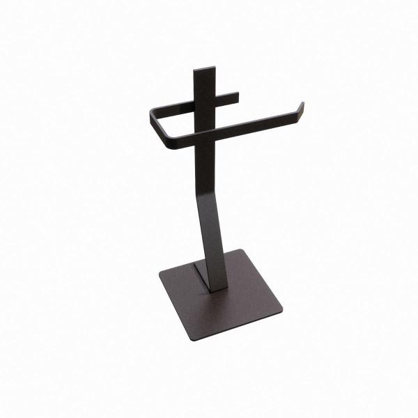 Porta Papel Higiênico Chão Papeleira Banheiro Lavabo Preto - Big House Shop Imagem de Porta Papel Higiênico Chão Papeleira Banheiro Lavabo Preto