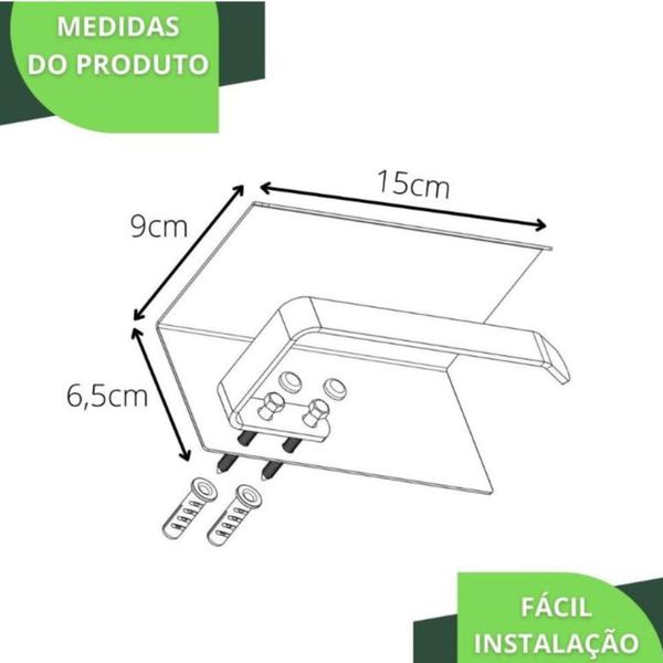 Imagem de Porta Papel Higiênico Cromado De Parede Para Banheiro SF.MAX