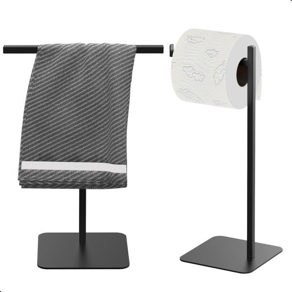 Porta Papel Higiênico de Chão e Porta Toalha Lavabo Nice - S3GShop Imagem de Porta Papel Higiênico de Chão e Porta Toalha Lavabo Nice