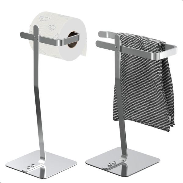 Porta Papel Higiênico de Chão Inox e Toalha Lavabo Oslo.S - S3GShop Imagem de Porta Papel Higiênico de Chão Inox e Toalha Lavabo Oslo.S