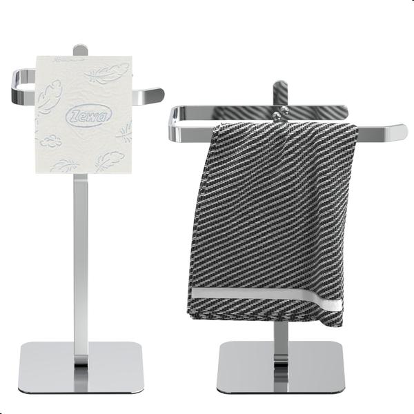Porta Papel Higiênico de Chão Inox e Toalha Lavabo Oslo.S - S3GShop Imagem de Porta Papel Higiênico de Chão Inox e Toalha Lavabo Oslo.S