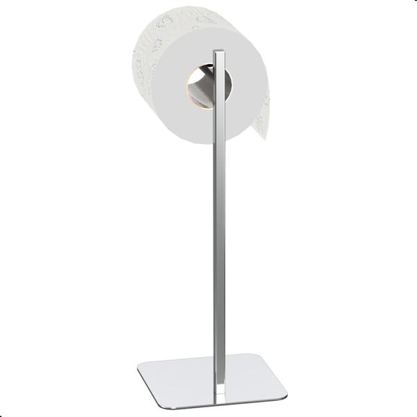 Porta Papel Higiênico de Chão Inox Suporte Para Papel Nice - STEELDECOR Imagem de Porta Papel Higiênico de Chão Inox Suporte Para Papel Nice
