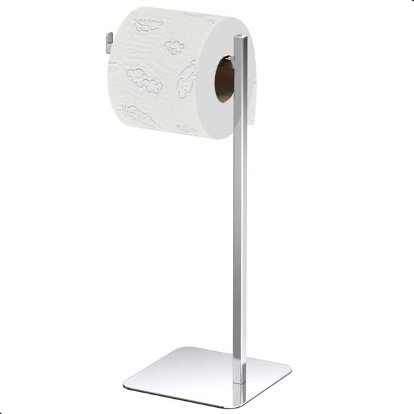 Porta Papel Higiênico de Chão Inox Suporte Para Papel Nice - STEELDECOR Imagem de Porta Papel Higiênico de Chão Inox Suporte Para Papel Nice