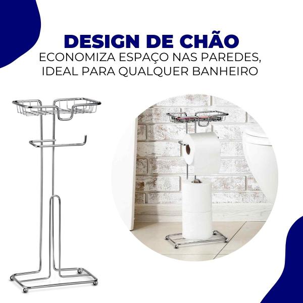 Porta Papel Higiênico Dispenser Porta Celular Banheiro Lavabo Decoração Arthi Imagem de Porta Papel Higiênico Dispenser Porta Celular Banheiro Lavabo Decoração Arthi