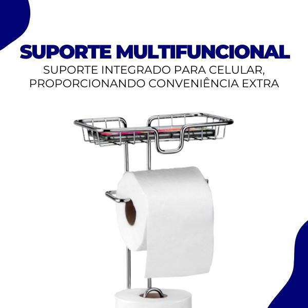 Porta Papel Higiênico Dispenser Porta Celular Banheiro Lavabo Decoração Arthi Imagem de Porta Papel Higiênico Dispenser Porta Celular Banheiro Lavabo Decoração Arthi