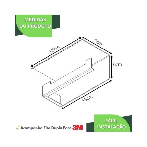 Imagem de Porta Papel Higienico e Celular Papeleira Adesivo Inox F.ELG