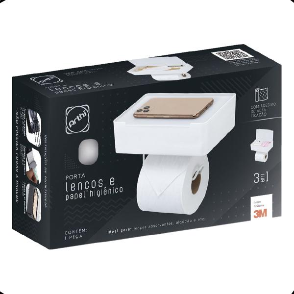 Porta Papel Higiênico E Lenço Umedecido Suporte Para Celular - Arthi Imagem de Porta Papel Higiênico E Lenço Umedecido Suporte Para Celular