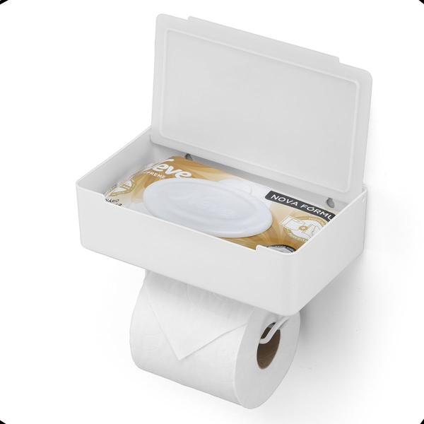 Porta Papel Higiênico E Lenço Umedecido Suporte Para Celular - Arthi Imagem de Porta Papel Higiênico E Lenço Umedecido Suporte Para Celular