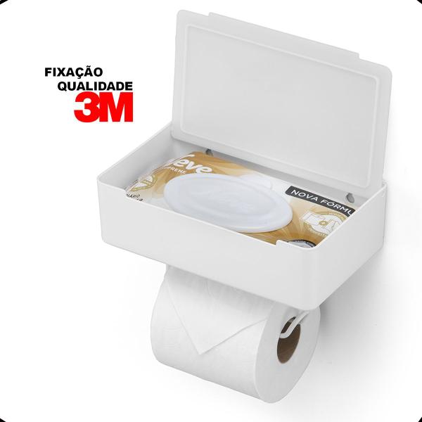 Porta Papel Higiênico E Lenço Umedecido Suporte Para Celular - Arthi Imagem de Porta Papel Higiênico E Lenço Umedecido Suporte Para Celular