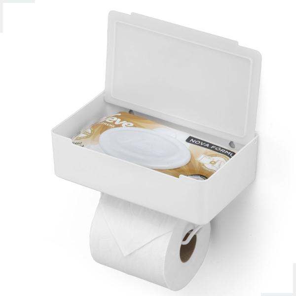Porta Papel Higienico Lenco Umedecido Suporte Para Celular Sem Furo 3M Arthi Imagem de Porta Papel Higienico Lenco Umedecido Suporte Para Celular Sem Furo 3M Arthi