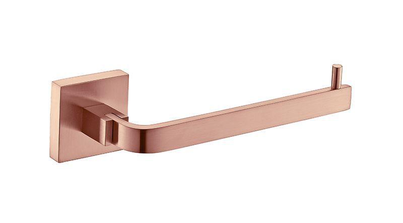 Imagem de Porta Papel Higiênico - Quadrado Em Latão Rose Gold Fosco HB-A012RF