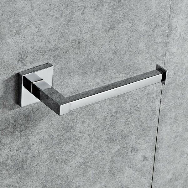 Porta Papel Higiênico Reto Cromado em 100 % Metal Inox Suporte Robusto - Fine Metais Imagem de Porta Papel Higiênico Reto Cromado em 100 % Metal Inox Suporte Robusto