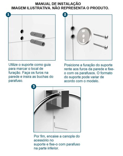 Porta Papel Higiênico Reto Cromado em 100 % Metal Inox Suporte Robusto - Fine Metais Imagem de Porta Papel Higiênico Reto Cromado em 100 % Metal Inox Suporte Robusto